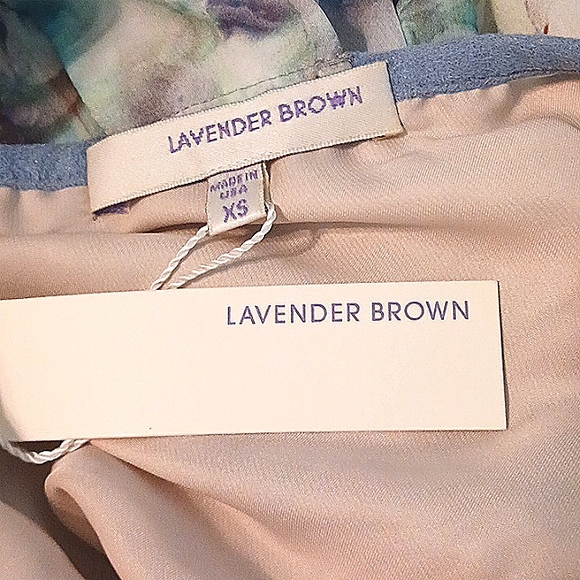 Lavender Brown "Watercolor Floral" Mini Dress in Size XS (NWT) - Picture 7 of 10